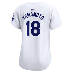 Women's Los Angeles Dodgers Yoshinobu Yamamoto White 2024 World Series Limited Player Jersey