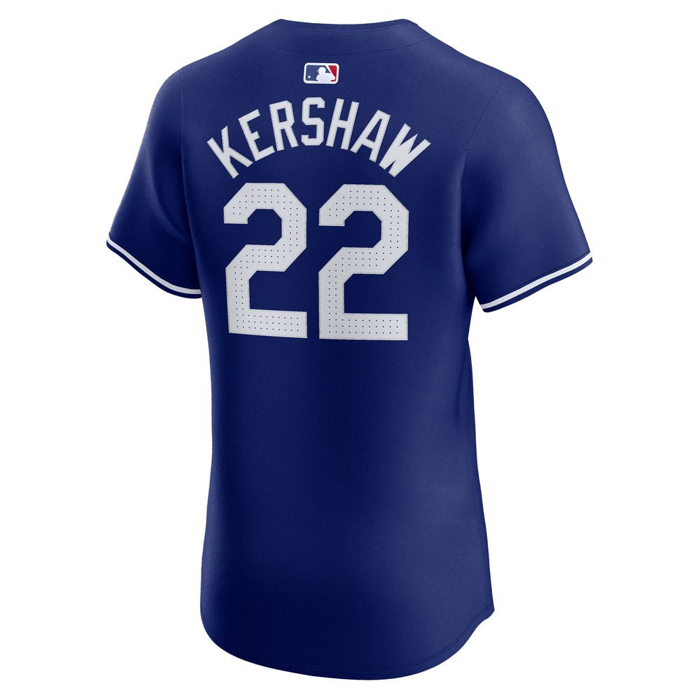 Men's Los Angeles Dodgers Clayton Kershaw Royal 2024 World Series Alternate Elite Player Jersey