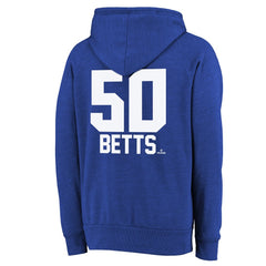 Men's Los Angeles Dodgers Mookie Betts Threads Royal 2024 World Series Champions Hoodie