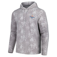 Men's Los Angeles Dodgers Tommy Bahama Gray 2024 World Series Champions Sport Palm Frenzy Pullover Hoodie