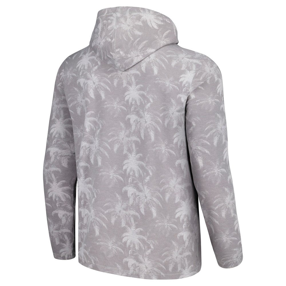 Men's Los Angeles Dodgers Tommy Bahama Gray 2024 World Series Champions Sport Palm Frenzy Pullover Hoodie