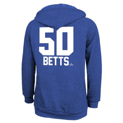 Women's Los Angeles Dodgers Mookie Betts Threads Royal 2024 World Series Champions Hoodie