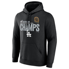 Men's Los Angeles Dodgers Black 2024 World Series Champions Custom Name & Number Pullover Hoodie