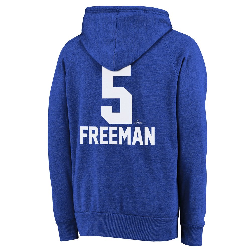 Men's Los Angeles Dodgers Freddie Freeman Threads Royal 2024 World Series Champions Hoodie
