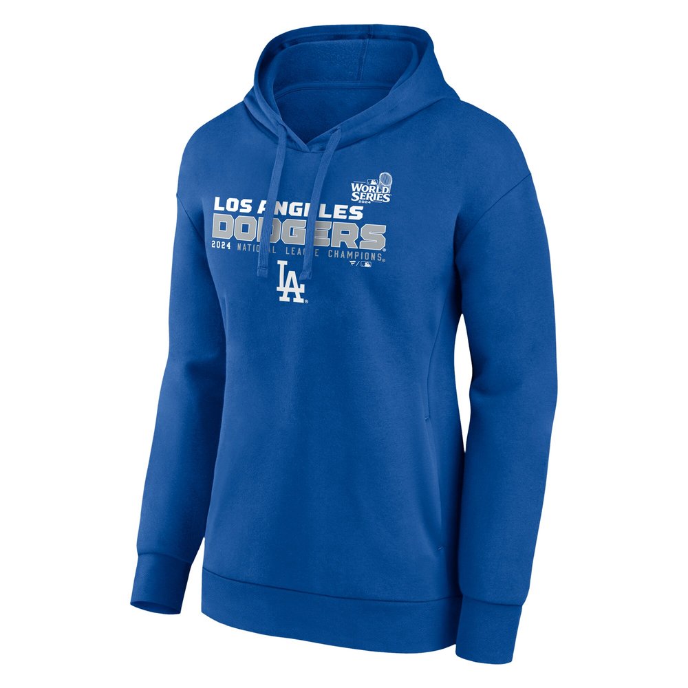 Women's Los Angeles Dodgers Royal 2024 National League Champions Custom Name & Number Pullover Hoodie
