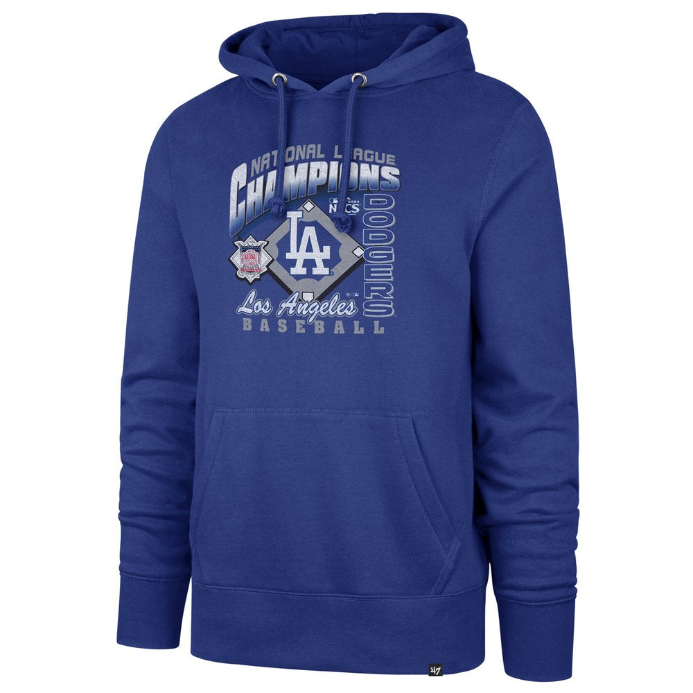 Men's Los Angeles Dodgers '47 Royal 2024 National League Champions Headline Pullover Hoodie