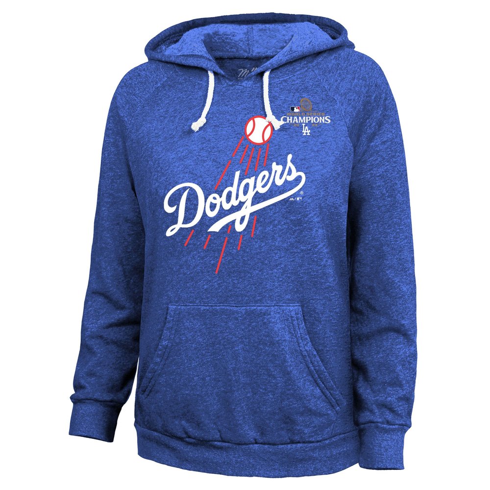 Women's Los Angeles Dodgers Freddie Freeman Threads Royal 2024 World Series Champions Hoodie