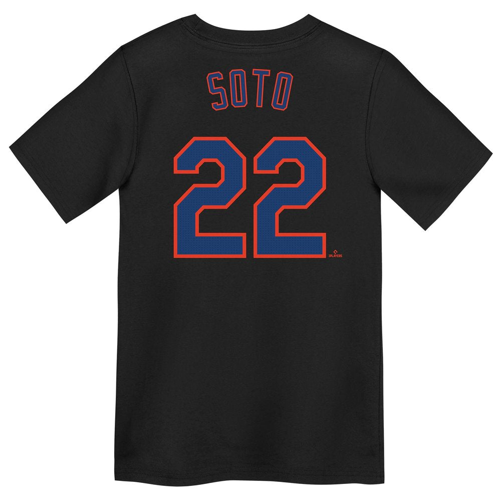 Youth New York Mets Juan Soto Black Name & Number T-Shirt