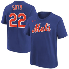 Youth New York Mets Juan Soto Royal Name & Number T-Shirt
