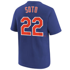Youth New York Mets Juan Soto Royal Name & Number T-Shirt