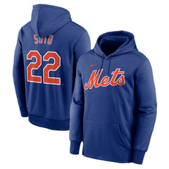 Youth New York Mets Juan Soto Royal Name & Number Pullover Hoodie