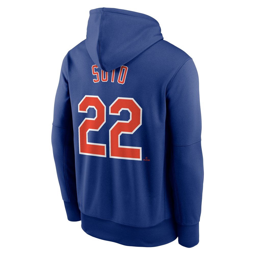 Youth New York Mets Juan Soto Royal Name & Number Pullover Hoodie