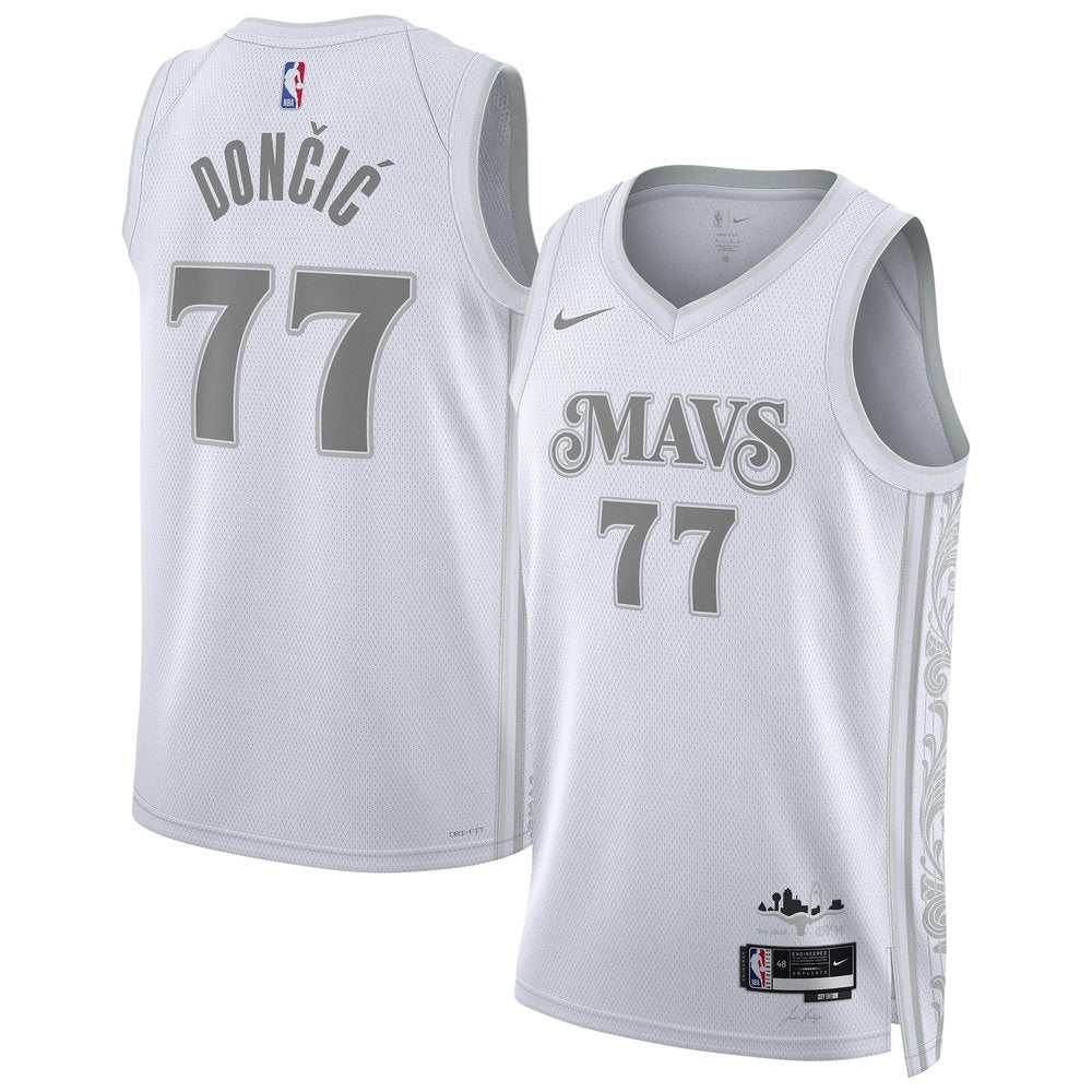 Unisex Dallas Mavericks Luka Don?i? White 2024/25 Swingman Player Jersey - City Edition