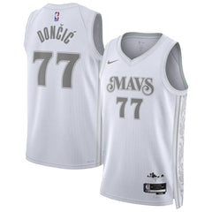 Unisex Dallas Mavericks Luka Don?i? White 2024/25 Swingman Player Jersey - City Edition