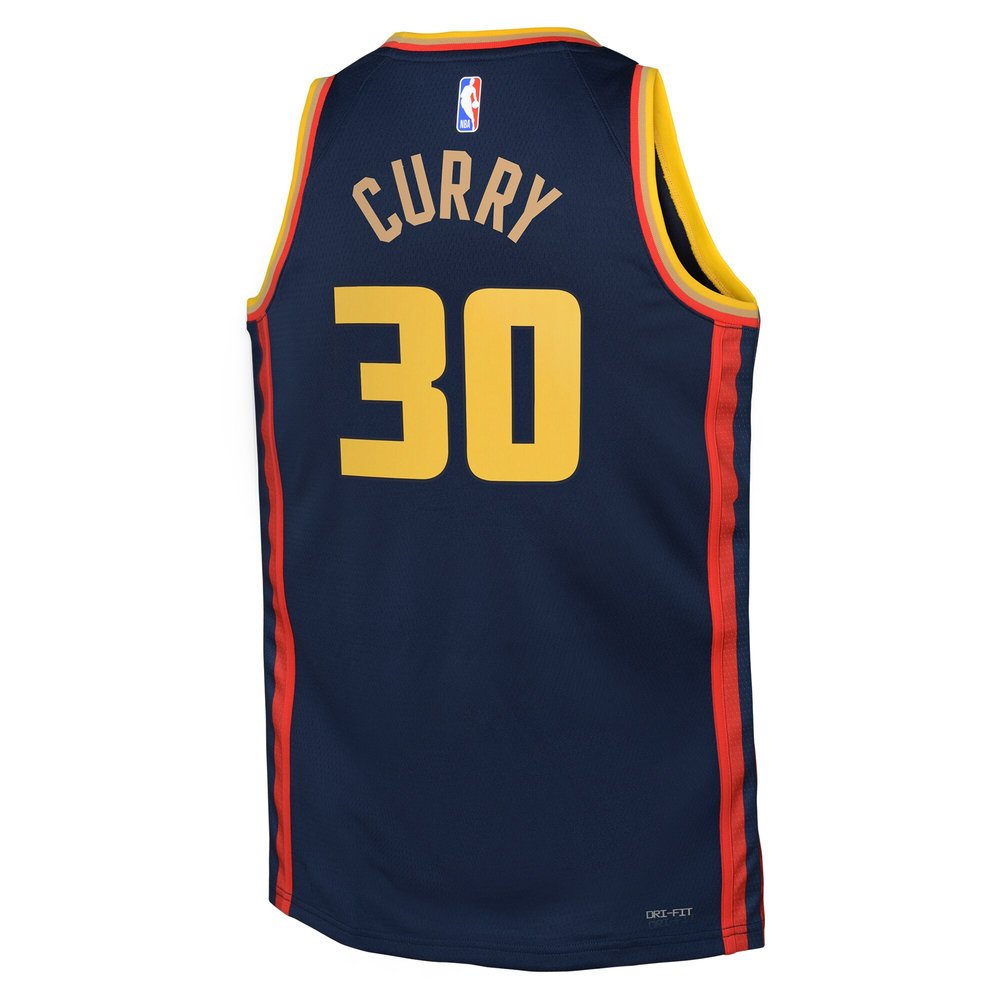 Youth Golden State Warriors Stephen Curry Navy 2024/25 Swingman Player Jersey - City Edition