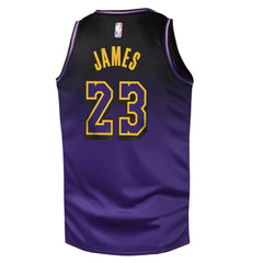 Youth Los Angeles Lakers LeBron James Purple 2024/25 Swingman Player Jersey - City Edition