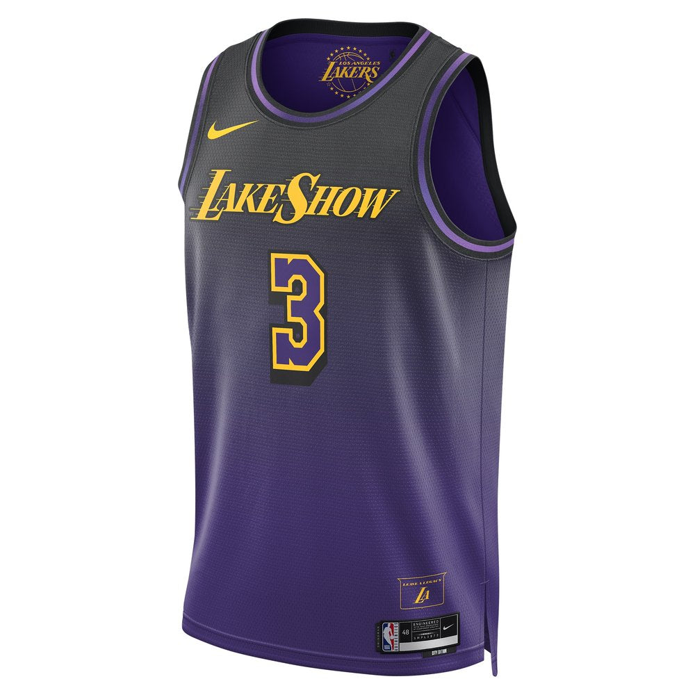 Unisex Los Angeles Lakers Anthony Davis Purple 2024/25 Swingman Player Jersey - City Edition