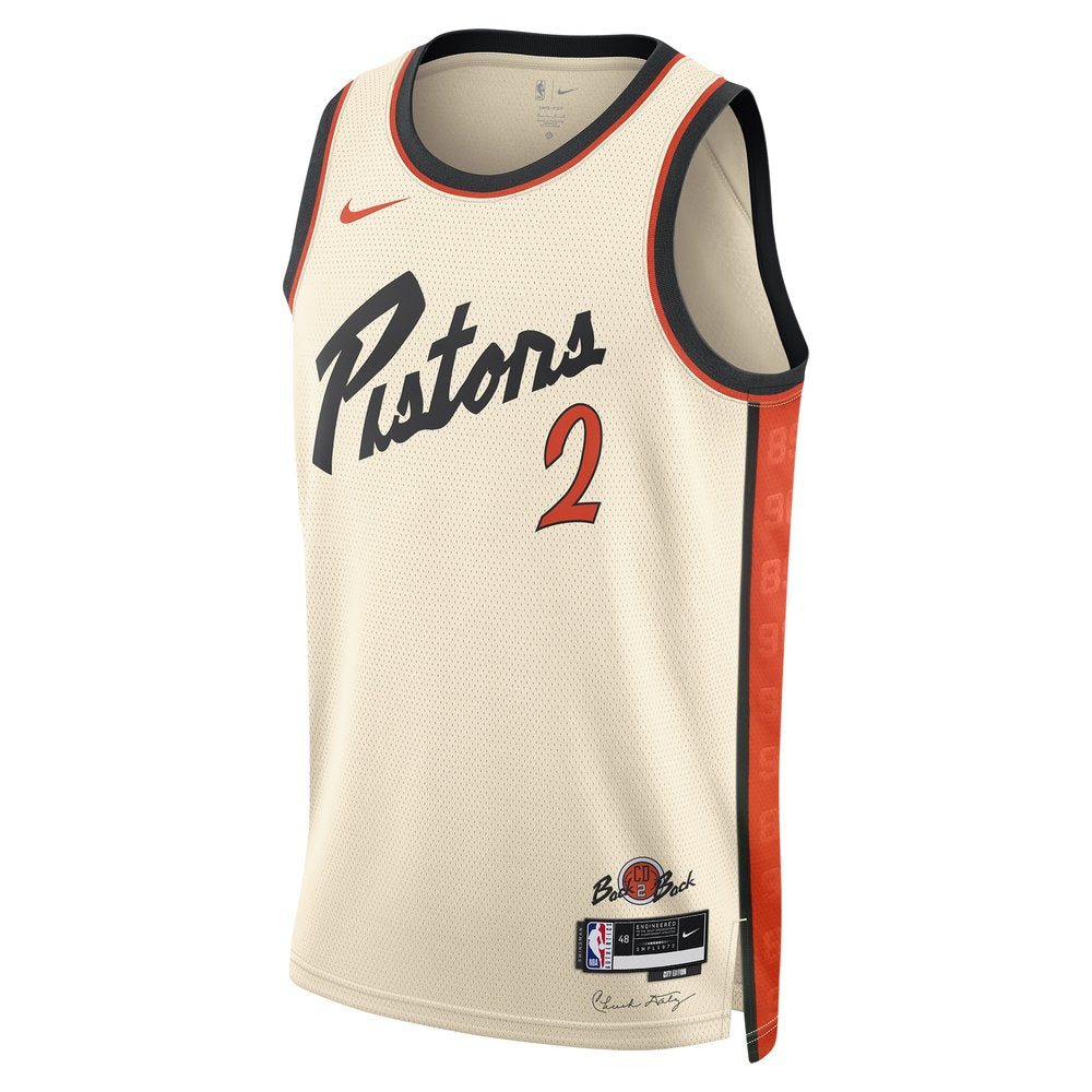 Unisex Detroit Pistons Cade Cunningham White 2024/25 Swingman Player Jersey - City Edition