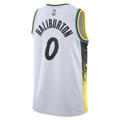 Unisex Indiana Pacers Tyrese Haliburton White 2024/25 Swingman Player Jersey - City Edition