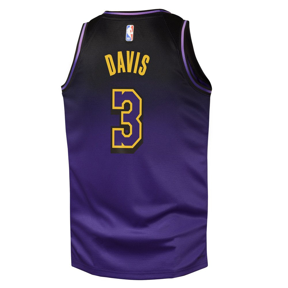 Youth Los Angeles Lakers Anthony Davis Purple 2024/25 Swingman Player Jersey - City Edition