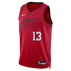 Unisex Miami Heat Bam Adebayo Red 2024/25 Swingman Player Jersey - City Edition