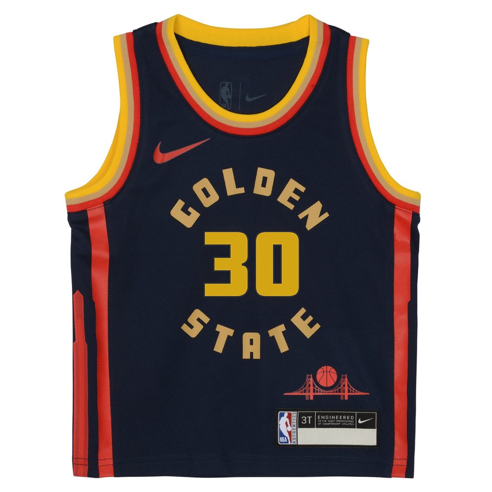 Toddler Golden State Warriors Stephen Curry Navy 2024/25 Swingman Player Jersey - City Edition