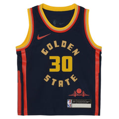 Toddler Golden State Warriors Stephen Curry Navy 2024/25 Swingman Player Jersey - City Edition