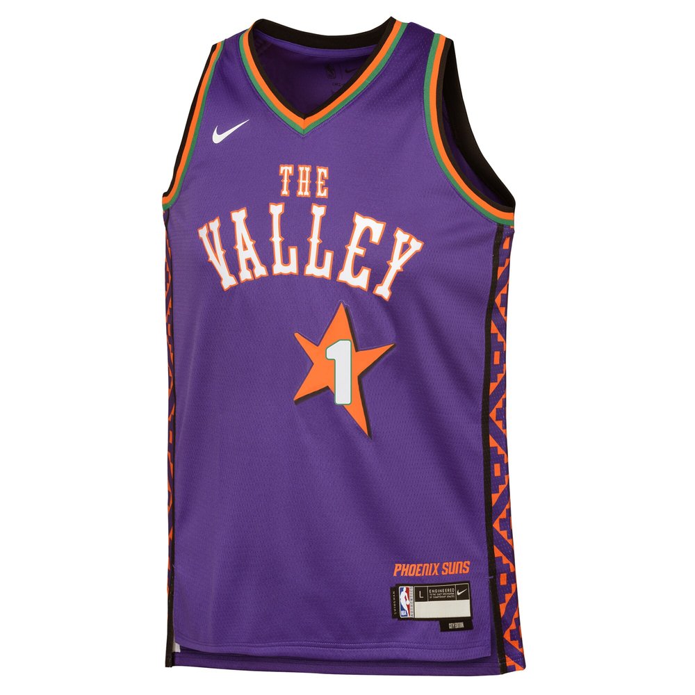 Youth Phoenix Suns Devin Booker Purple 2024/25 Swingman Player Jersey - City Edition