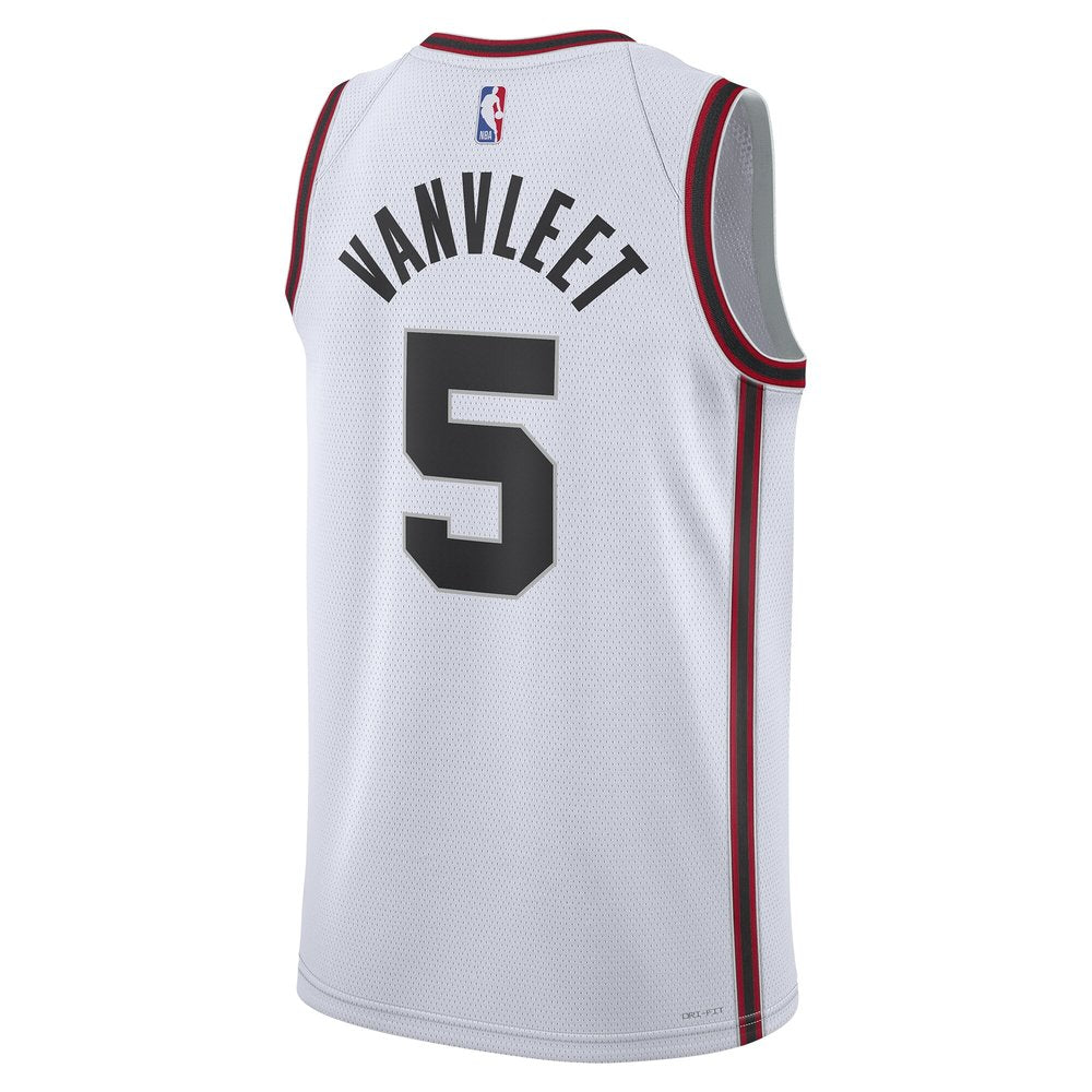 Unisex Houston Rockets #5 Fred VanVleet White 2024/25 City Edition Swingman Player Jersey