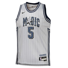 Youth Orlando Magic Paolo Banchero Silver 2024/25 Swingman Player Jersey - City Edition