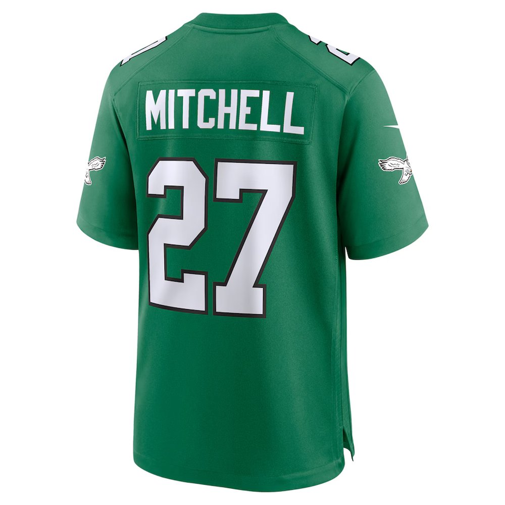 Youth Quinyon Mitchell Kelly Green Philadelphia Eagles Alternate Game Jersey 