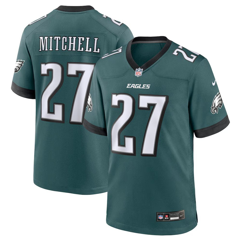Men's Quinyon Mitchell Midnight Green Philadelphia Eagles Player Game Jersey 