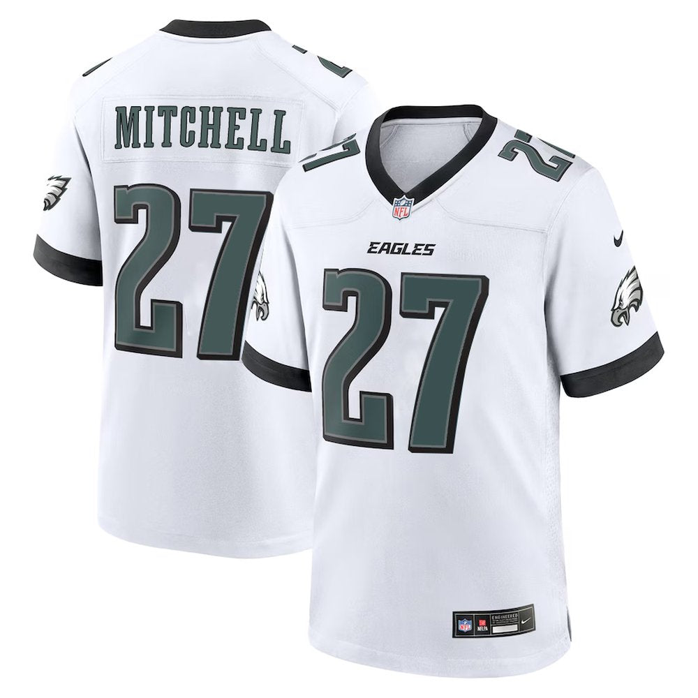 Men's Quinyon Mitchell Midnight White Philadelphia Eagles Player Game Jersey 