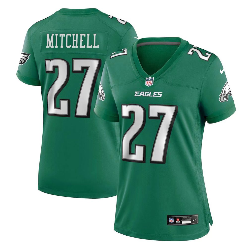 Womens Quinyon Mitchell Midnight Kelly Green Philadelphia Eagles Team Game Jersey 