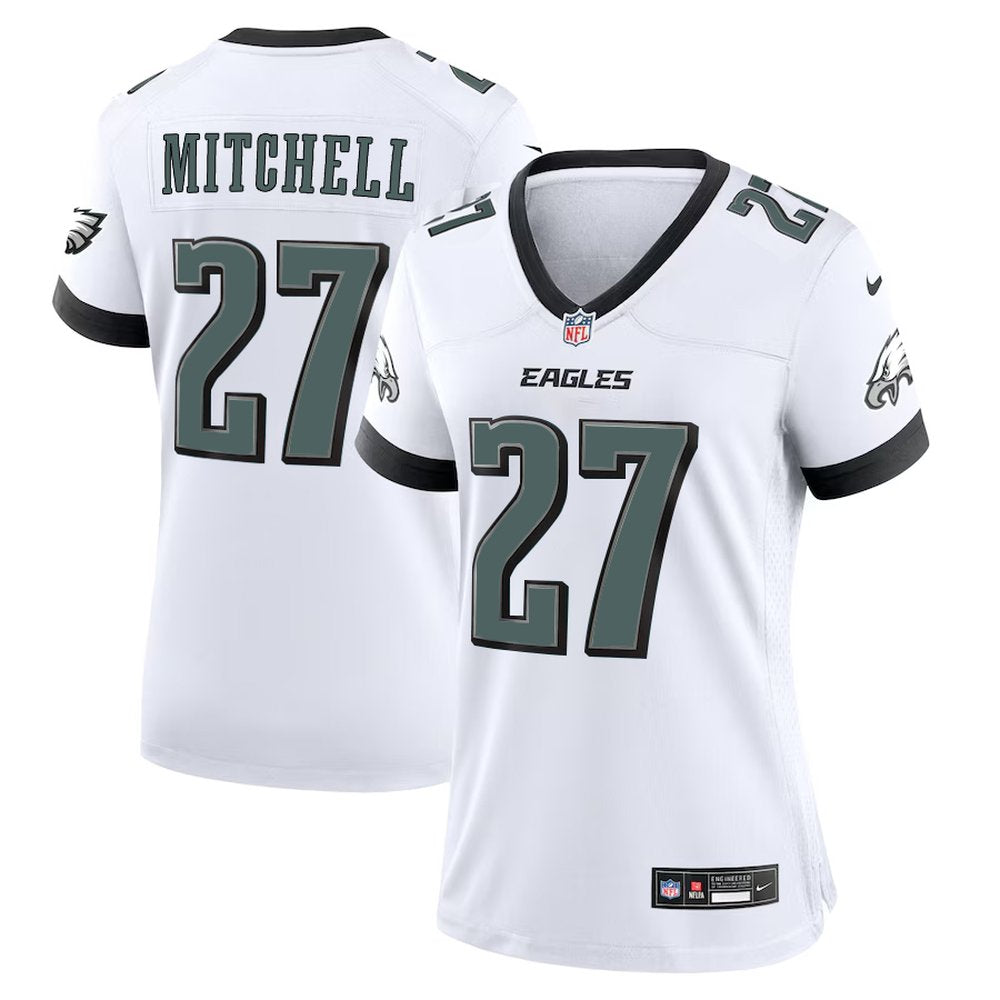 Womens Quinyon Mitchell Midnight Kelly White Philadelphia Eagles Team Game Jersey 