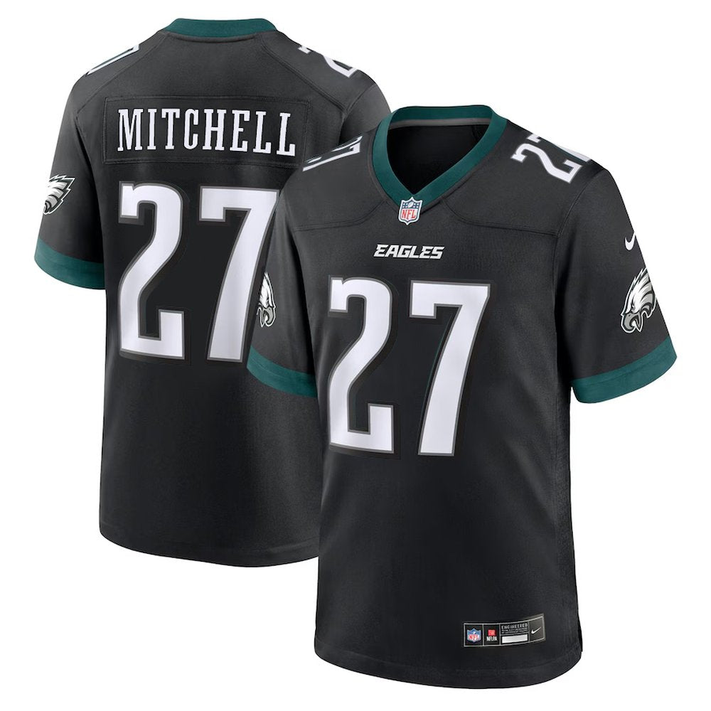 Men's Quinyon Mitchell Midnight Black Philadelphia Eagles Player Game Jersey 