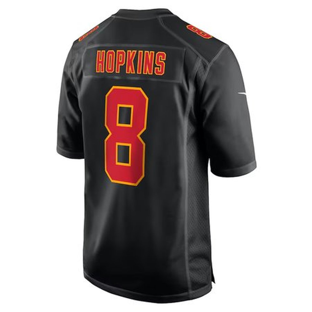 Men's Kansas City Chiefs DeAndre Hopkins Carbon Black Super Bowl LIX Fashion Game Jersey 