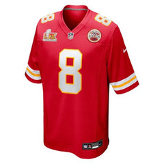 Men's Kansas City Chiefs DeAndre Hopkins Red Super Bowl LIX Game Player Jersey 