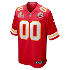 Men's Kansas City Chiefs Red Super Bowl LIX Custom Game Jersey 
