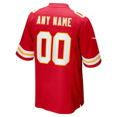 Men's Kansas City Chiefs Red Super Bowl LIX Custom Game Jersey 