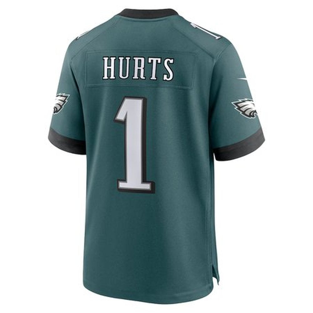 Men's Philadelphia Eagles Jalen Hurts Midnight Green Super Bowl LIX Game Player Jersey 