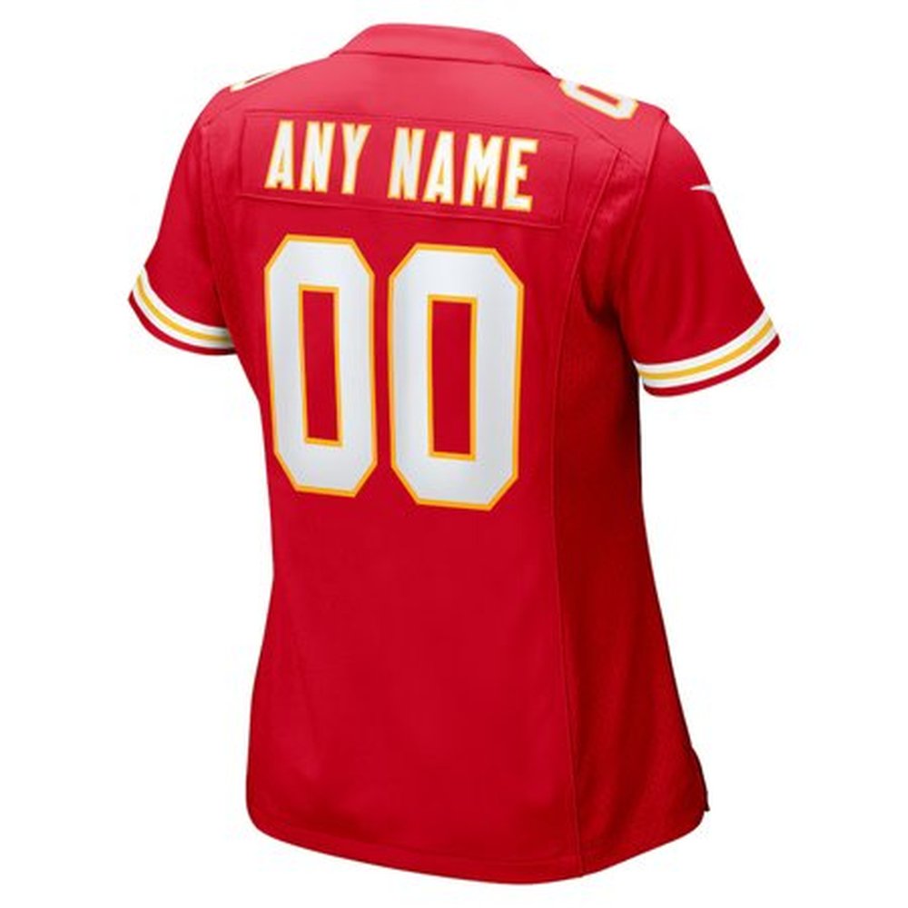 Women's Kansas City Chiefs Red Super Bowl LIX Custom Game Jersey 