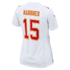 Women's Kansas City Chiefs Patrick Mahomes Tundra White Super Bowl LIX Fashion Game Jersey 