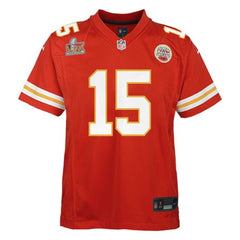 Youth Kansas City Chiefs Patrick Mahomes Red Super Bowl LIX Game Player Jersey 