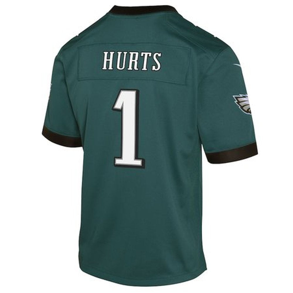 Youth Philadelphia Eagles Jalen Hurts Midnight Green Super Bowl LIX Game Player Jersey 