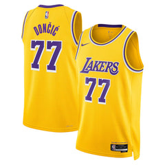 Youth Los Angeles Lakers Luka Doncic  Gold Fast Break Replica Player Jersey