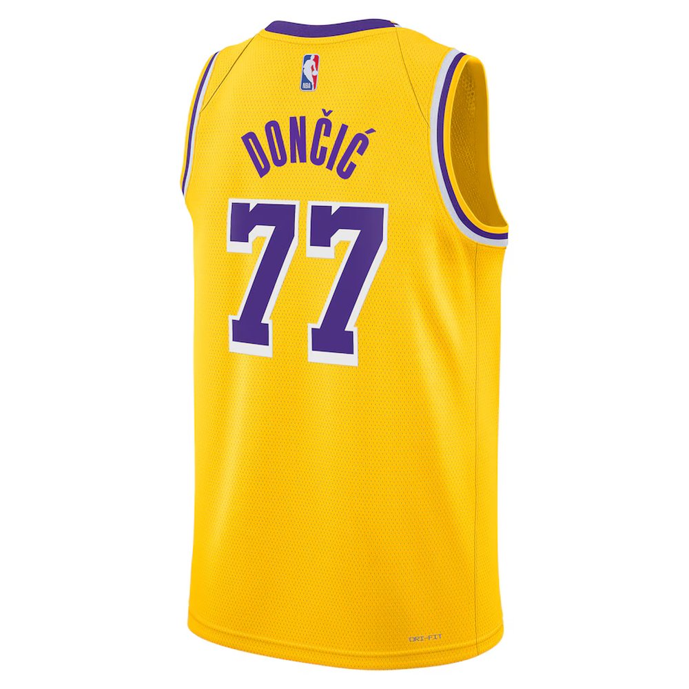Youth Los Angeles Lakers Luka Doncic  Gold Fast Break Replica Player Jersey