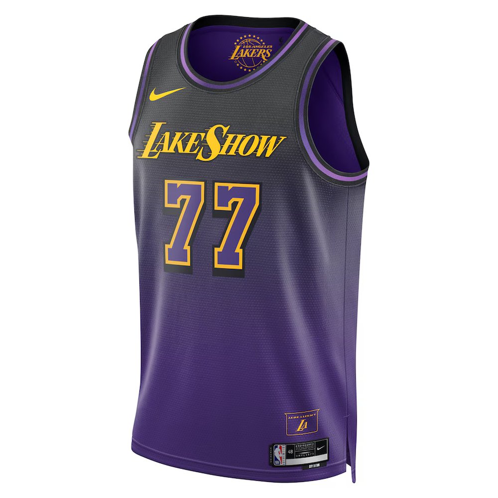 Unisex Los Angeles Lakers Luka Doncic Jordan Brand Purple Swingman Jersey - Statement Edition