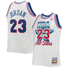 Men's Eastern Conference #23 Michael Jordan White Hardwood Classics 1992 NBA All-Star Game Authentic Jersey