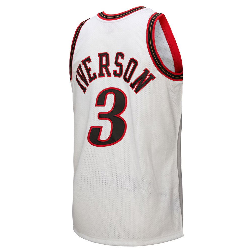 Men's Philadelphia 76ers #3 Allen Iverson White 2000 NBA All-Star Game Authentic Jersey